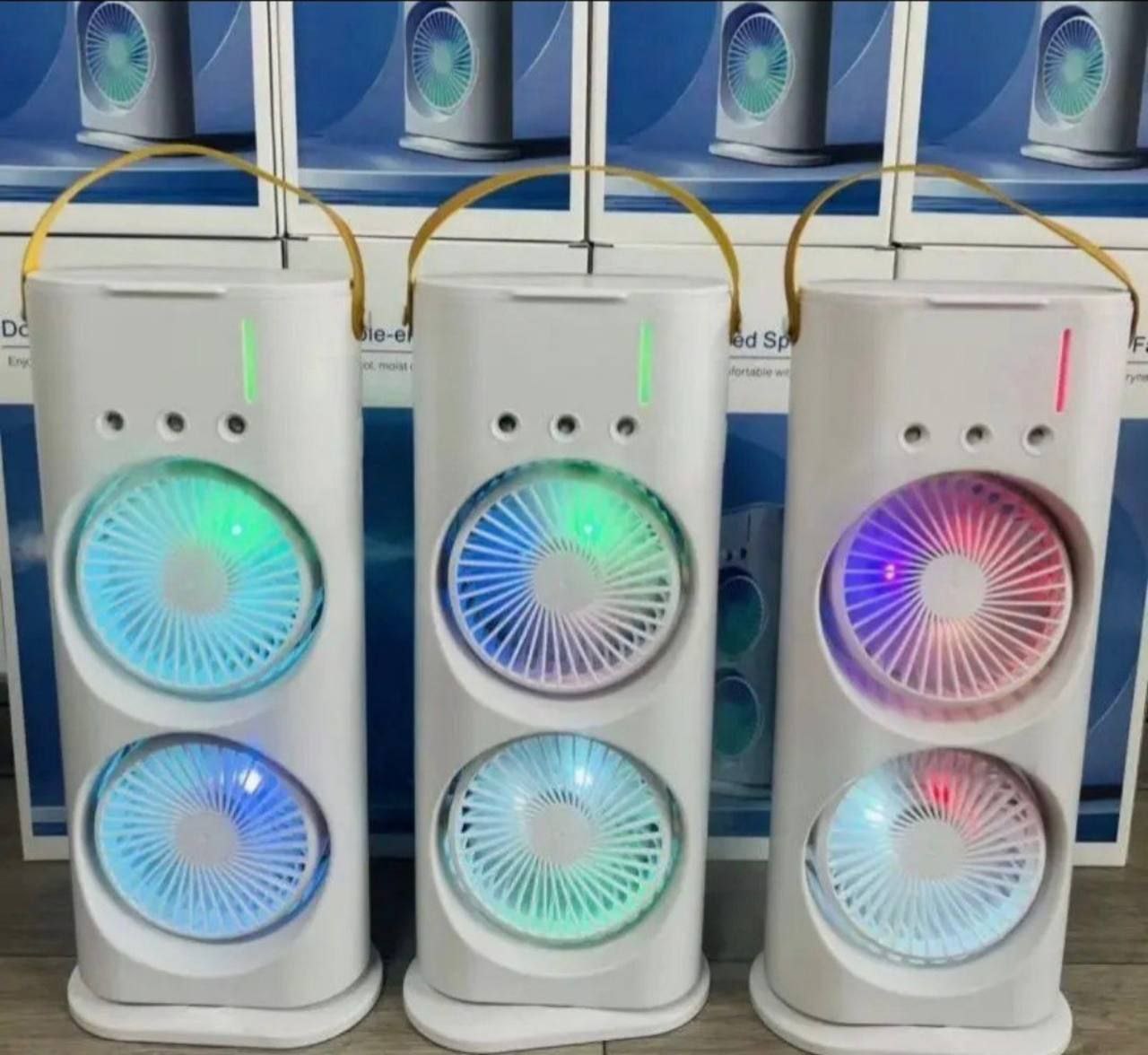 مروحة مزدوجة قابلة للشحن