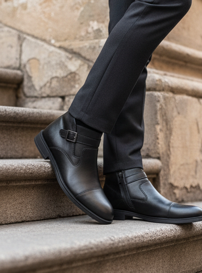 Bottes d'affaires chaudes en cuir